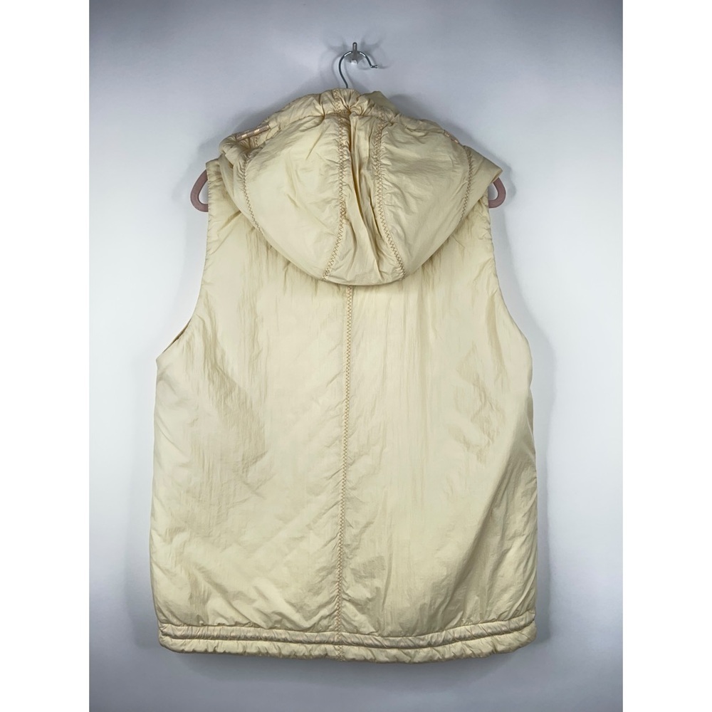 Free People Movement Butter Yellow Cream Vest Hooded Insulated Oversized Large - Picture 6 of 11
